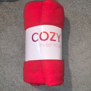 New cozy soft polar Fleece Throw Blanket - red - 60-inches